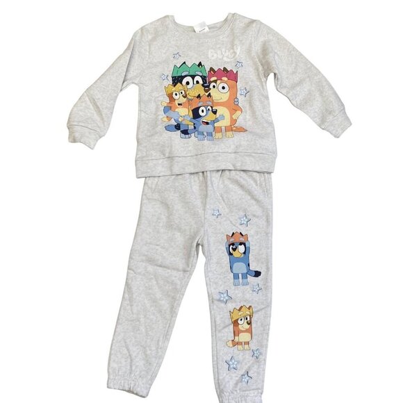 Bluey Other - Target Toddler Bluey Family Fleece Sweatshirt and Pull-On Pants Set Heather Gray